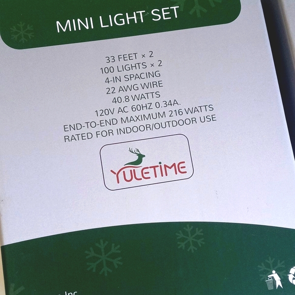 2 Sets of Orange Incandescent String Mini Light Sets Indoor / Outdoor 400 Lights - Picture 7 of 16